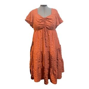 Plus size dress orange